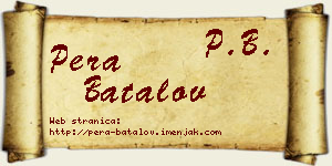 Pera Batalov vizit kartica